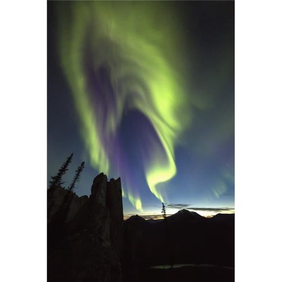 Northern Lights Aurora Borealis - Yukon Canada Poster Print by Robert Postma - 24 x 38 - Large
