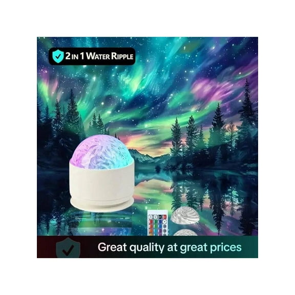 Northern Lights Aurora Lamp, Galaxy Star Projector, Multi-Color LED Night Light with Remote, Bedroom Ceiling Projector for Home Cinema, Romantic Gift Decor