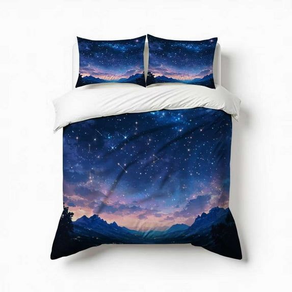 Northern Lights Bedding Set 3 Pcs Soft Microfiber Quilt Cover For Bedroom Decor, Comforter Cover With 2 Pillowcase