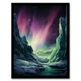 thumbnail image 1 of Northern Lights Borealis Artwork Antarctica Southern Aurora Australis Artwork Framed Wall Art Print A4, 1 of 5