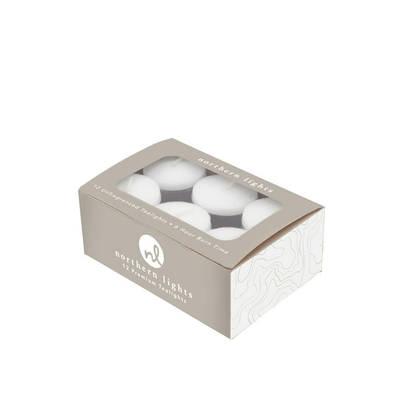 Northern Lights Candles 12-pc. 6 Hour Long-Burning Tealights