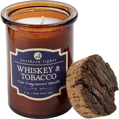 Whiskey & Tobacco Scented Soy Jar Candle with Cork Lid