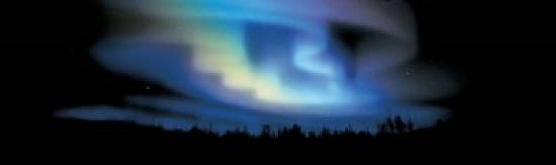 Northern Lights Canvas Art - Panoramic Images (41 x 12)