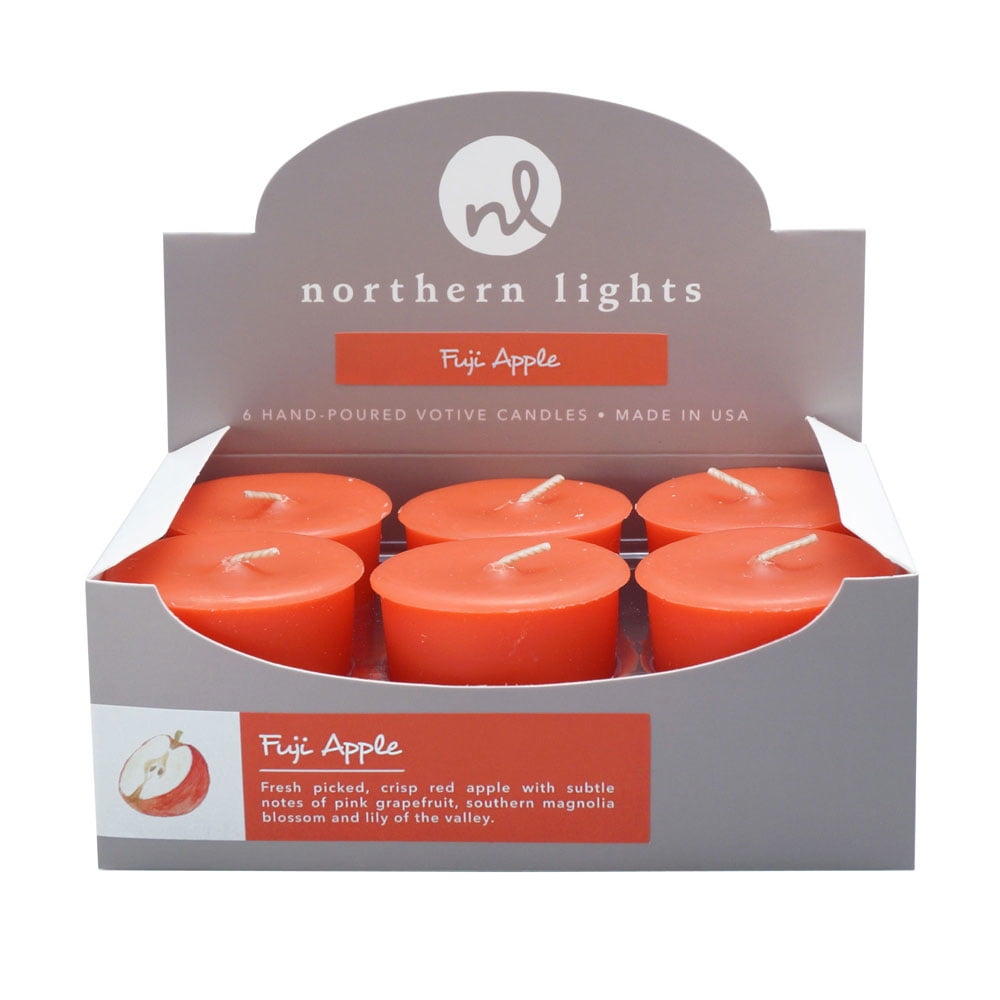 Northern Lights Fragrance Palette Votive Set (Set of 6), Fuji Apple