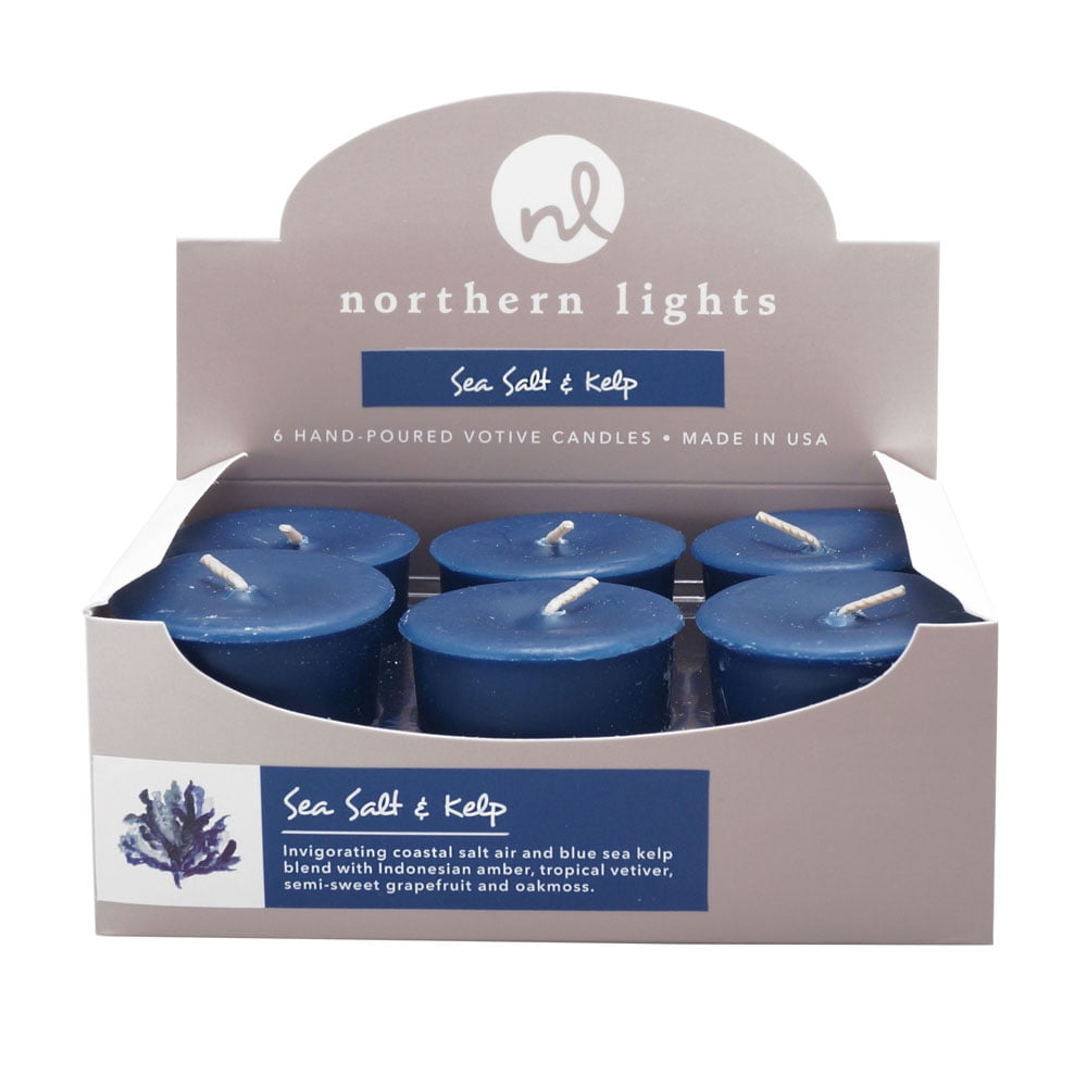 Northern Lights Fragrance Palette Votive Set (Set of 6), Sea Salt and