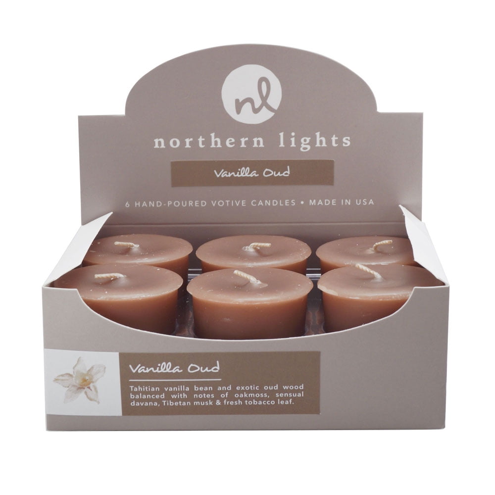 Northern Lights Fragrance Palette Votive Set (Set of 6), Vanilla Oud