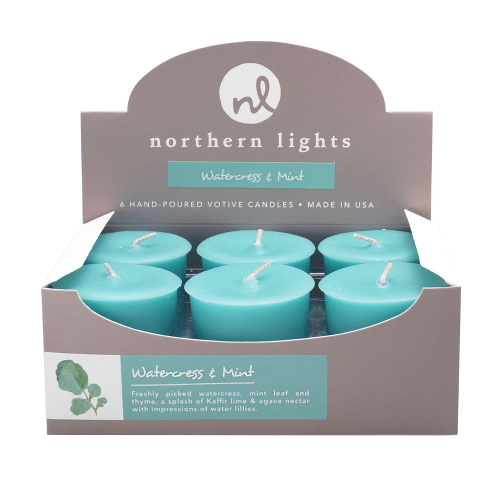 Northern Lights Fragrance Palette Votive (Set of 6), Watercress and