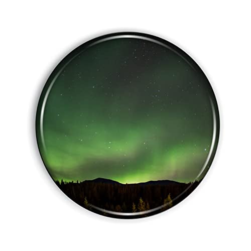 Northern Lights Magnet Strong And Flexible Northern Lights Refrigerator Magnet 1.1 Inch Epoxy Dome
