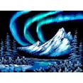thumbnail image 1 of Northern Lights Mountains | Rug Making Latch Hooking Kit, 1 of 9