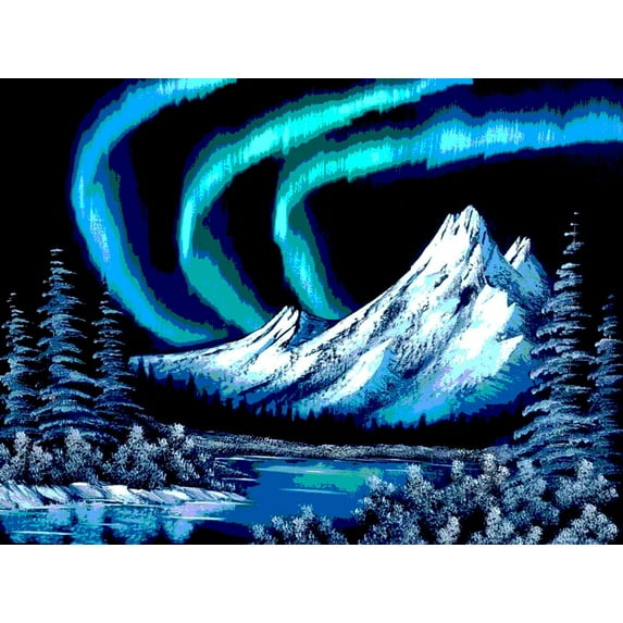 Northern Lights Mountains | Rug Making Latch Hooking Kit