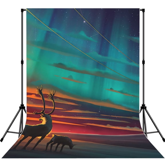 Northern Lights Photography Backdrop 5x7Ft Background for Photo Studio Video Recording Birthday Party Wedding Home Decor