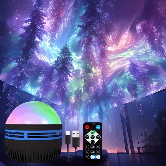 Northern Lights Projector, 14 Galaxy Lighting Effects for Bedroom, Party, Meditation, Gaming Room, Home Theater Decor with Remote Timer, Christmas Birthday Gift