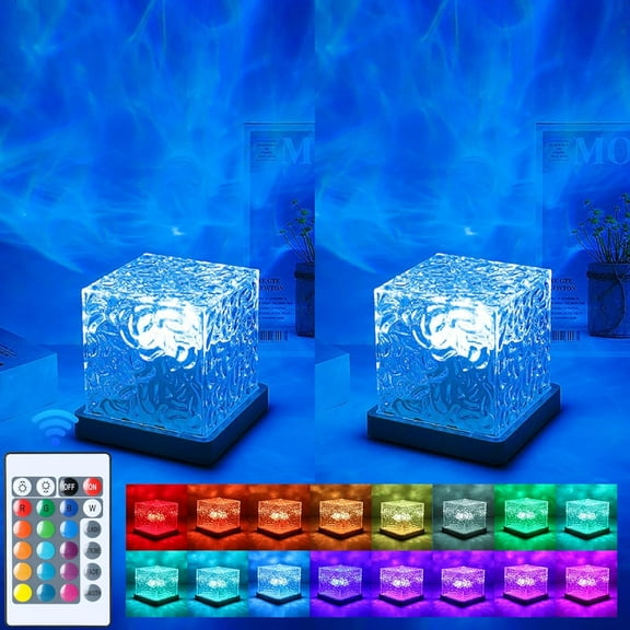Northern Lights Projector, 16-Color Rechargeable Aurora Light with Ocean Wave Ripple Effect, App Remote Mood Lighting for Bedroom & Living Room Decor