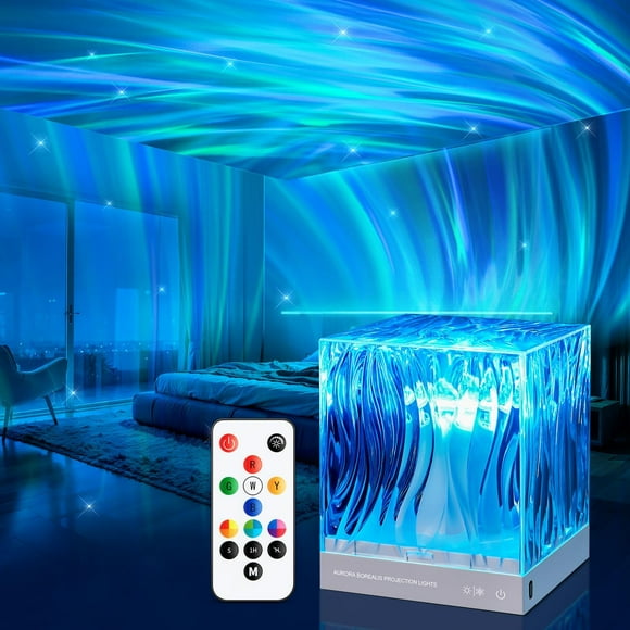 Northern Lights Projector, 18 Colors 162 Modes Ceiling Galaxy Projector, Remote Ambient Lighting Mood Lighting, Room Lights for Bedroom, Cool Stuff Aesthetic Room Decor for Teen Girl Gifts