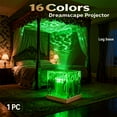 thumbnail image 1 of Northern Lights Projector for Bedroom – Magical Aurora Borealis Night Light, Perfect Gift for Teens, USB-Powered with Adjustable Brightness for Relaxing Room Decor(Log base), 1 of 11
