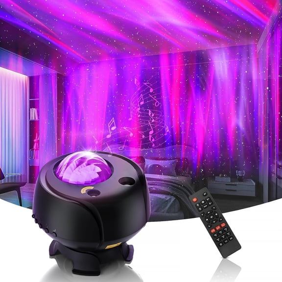 Northern Lights Projector with 15 Combinations and 60 Light Effects, Remote-Controlled Night Light with Bluetooth Speaker and Timer Bestseling