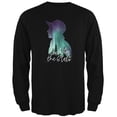 thumbnail image 1 of Northern Lights Reach for the Stars Mens Long Sleeve T Shirt, 1 of 1