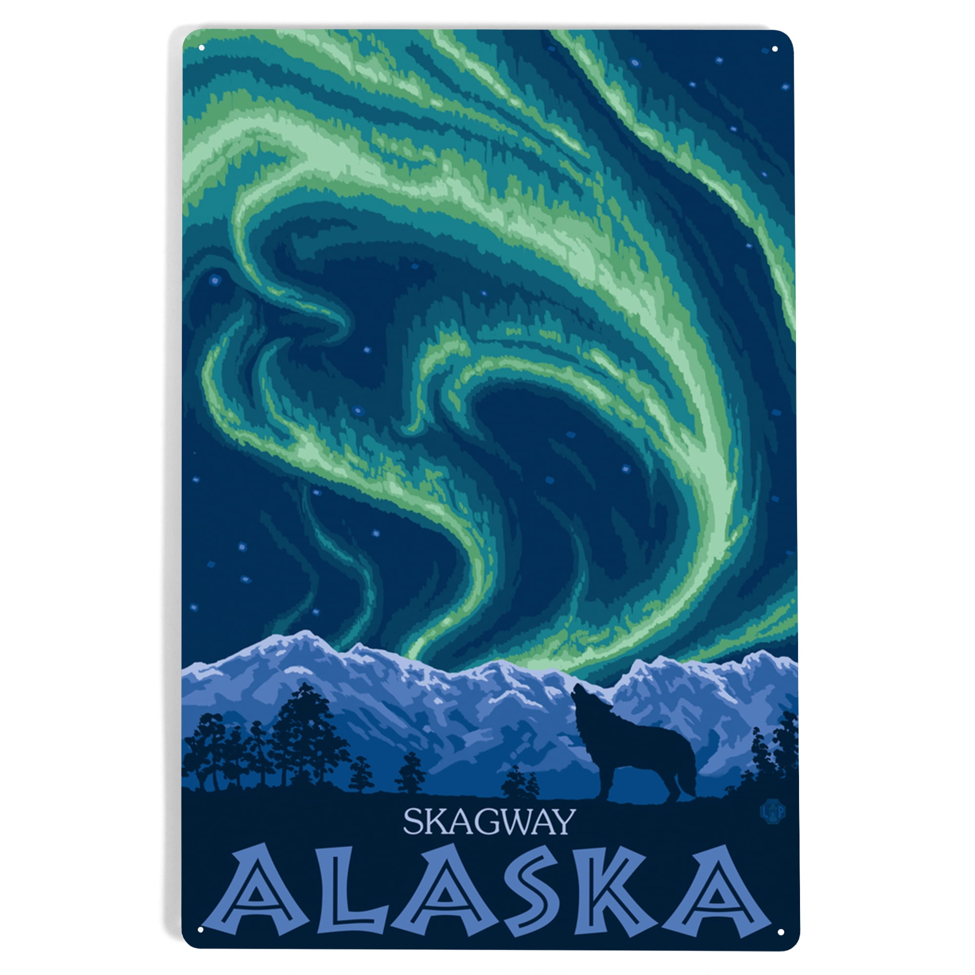 Northern Lights, Skagway, Alaska (12x18 Aluminum Art, Indoor Outdoor