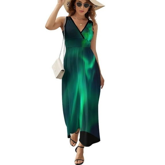 Beautiful Northern Lights Sleeveless Dress Summer dresses for women Clothing