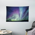 thumbnail image 1 of Northern Lights Tapestry, Exquisite Atmosphere Solar Starry Sky Calming Night Image, Wall Hanging for Bedroom Living Room Dorm Decor, 60W X 40L Inches, Mint Green Dark Blue Violet, by Ambesonne, 1 of 2