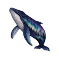 thumbnail image 1 of Northern Lights Wildlife DIY Patchwork Kit, Creative Fabric Craft, Handmade Home Decor Project, Unique Gift for Craft Lovers (Whale), 1 of 7