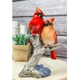 thumbnail image 1 of Northern Male and Female Red Cardinal Birds Perching On Tree Branch Figurine, 1 of 9