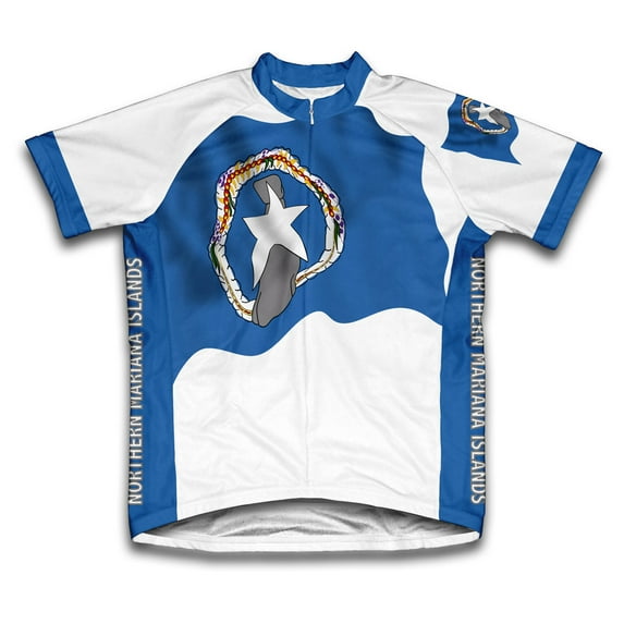 Northern Mariana Islands Flag Short Sleeve Cycling Jersey  for Men - Size 3XL