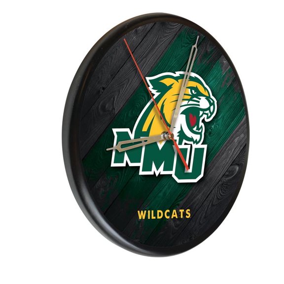 Northern Michigan University 13" Solid Wood Clock