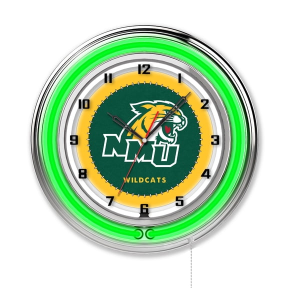 Northern Michigan University 19" Double Neon Wall Clock