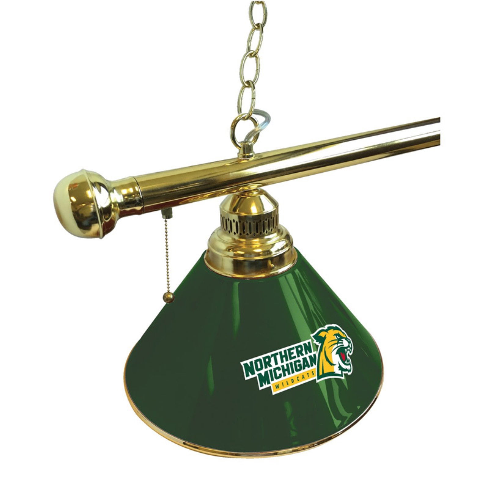 Northern Michigan University 3 Shade Billiard Light with Black Fixture ...