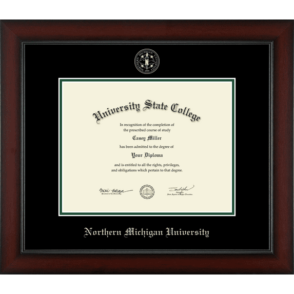 Northern Michigan University Diploma Frame, Document Size 11" x 8.5"