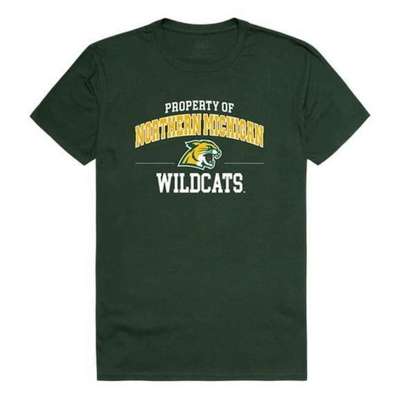 Northern Michigan University Men Property T-Shirt, Forest White - 2XL