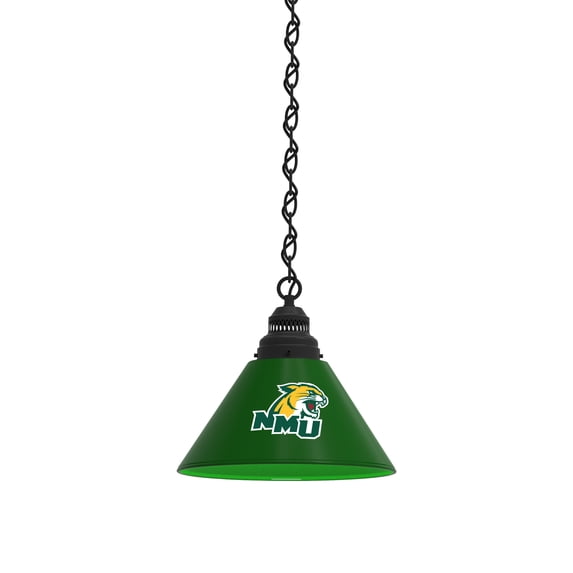 Northern Michigan University Pendant Light with Black Fixture