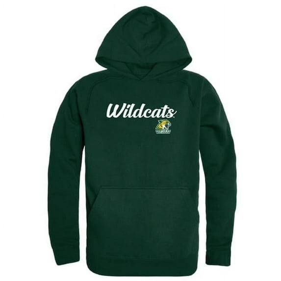 Northern Michigan University Script Hoodie, Forest Green - Large