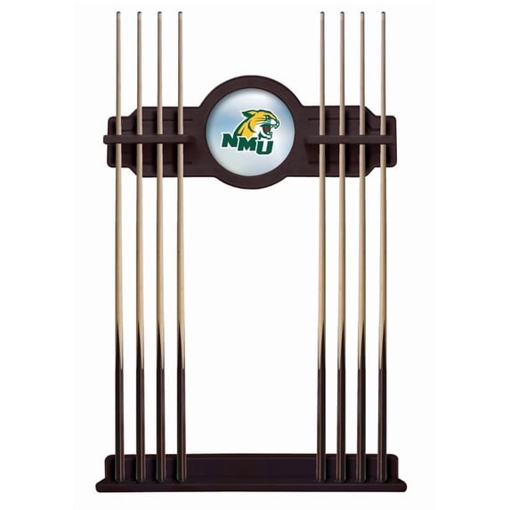 Northern Michigan University Solid Wood Cue Rack with a English Tudor Finish