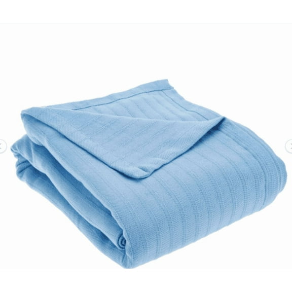 Northern Nights, 100% Micro Cotton Blanket, Twin size 66" x 90", Chambray Blue