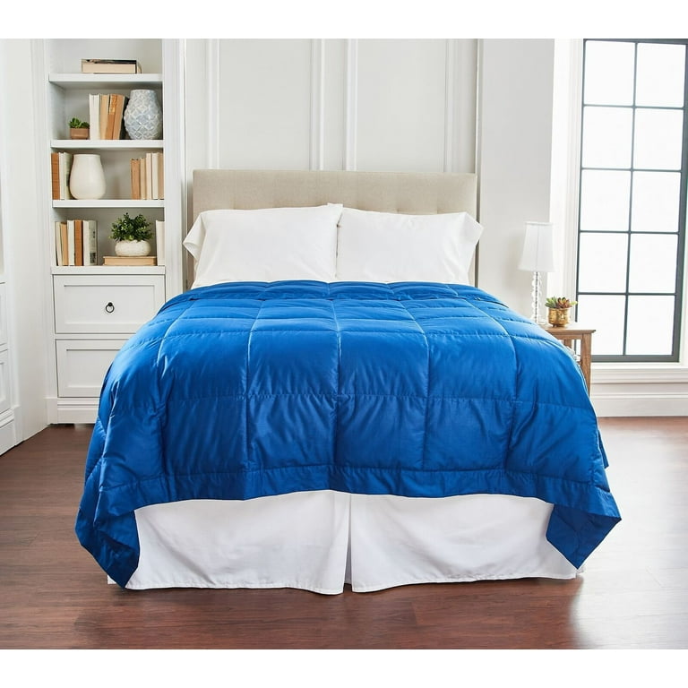 Northern Nights 650FP 440TC Cotton Down Blanket Full in Night Sky Blue