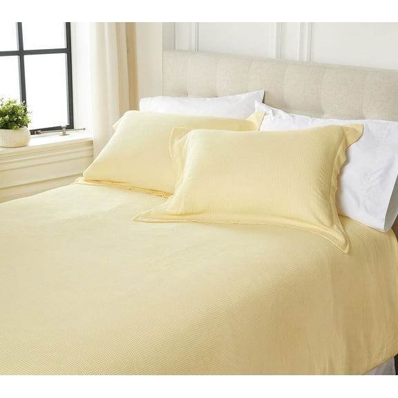 Northern Nights Willow Rayon Made From Bamboo Comforter, Queen in Pastel Yellow