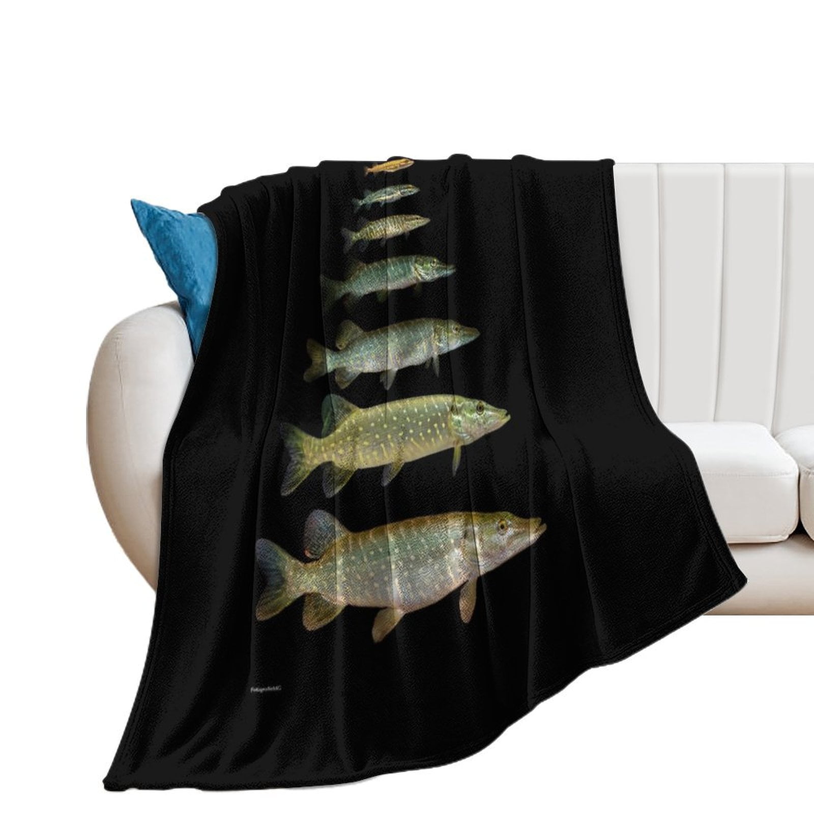 Northern Pike Throw Blanket Soft Big MultiPurpose Sofas Giant Sofa