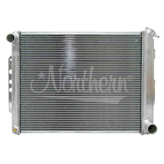 Northern Radiator 25-7/8 in W x 18-1/2 in H x 3-1/8 in D, Passenger Side Inlet, Driver Side Outlet, Aluminum, Natural,