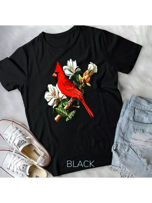 Northern Red Cardinal Perch On A Branch Cardinal Tee Unisex T-shirt