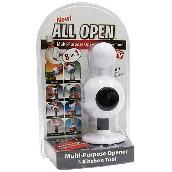 Northern Response - All Open Multi-Purpose Can Jar Lid Opener Cutter Kitchen Tool - White