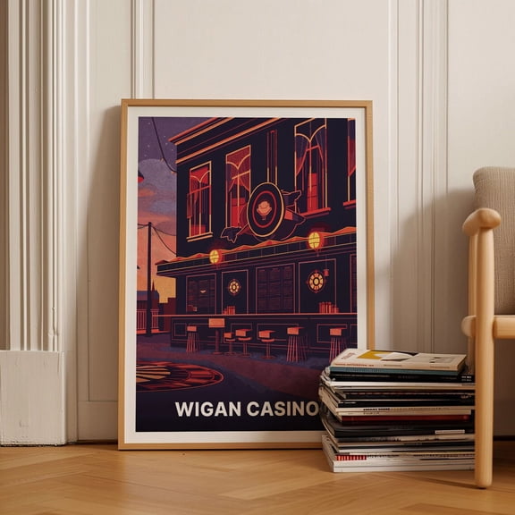 Northern Soul Wigan Casino Travel Poster, Retro Dance Music Venue Art, Disco Club Wall Decor, Collector'S Item Wall Art, Modern Wall Decor, 24x36 UNFRAMED