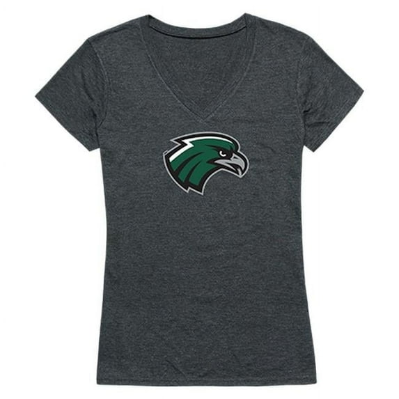 Northern State University Women Cinder Short Sleeve T-Shirt, Heather Charcoal - Medium