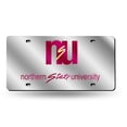 thumbnail image 1 of Northern State Wolves Mirrored Laser Cut License Plate Laser Tag, 1 of 4