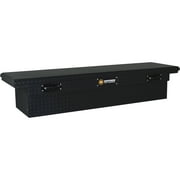 Northern Tool + Equipment Low-Profile Crossover Truck Toolbox with Removable Tray, Aluminum, Textured Matte Black, Pull Handle Latches, 69in. x 20in. x 13in.