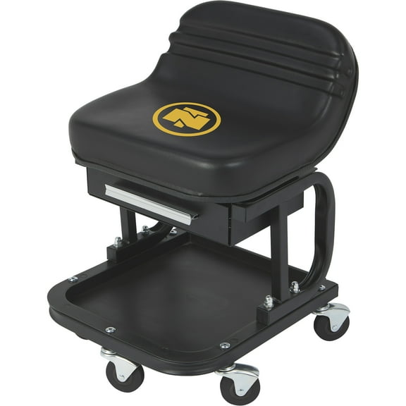 Northern Tool + Equipment Mechanic's Roller Seat with Built-In Storage, 300-Lb. Capacity