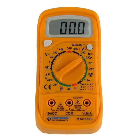 Northern Tool MAS830L AC DC 600V Digital Pocket Multimeter Voltage Tester