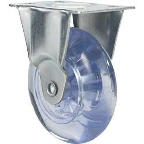 Northern Tool and Equipment 193031 Clear Light-Duty Nonmarking Skate Wheel Caster - 3 inch Rigid Plate, Model No.