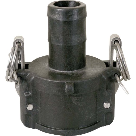 Apache Hose Belting Polypropylene Cam and Groove Female Hose Coupler - 1-1/2 In. ID Black